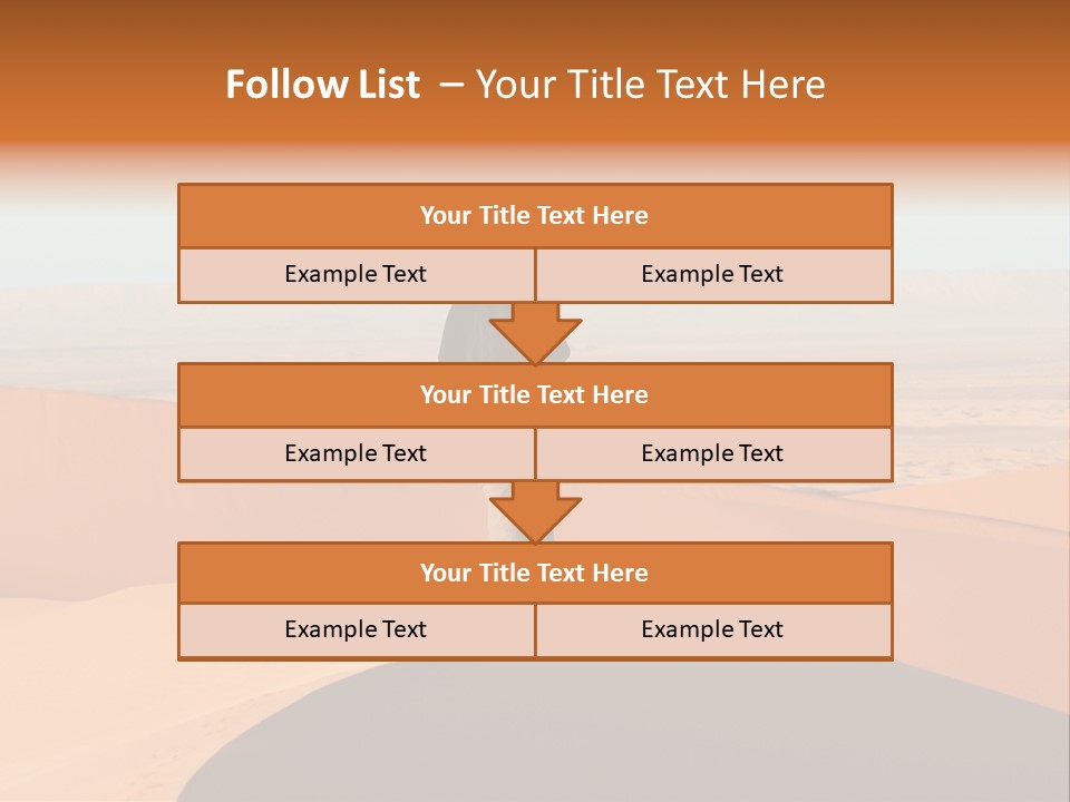 A Man Walking Across A Desert With A Sky Background PowerPoint Template
