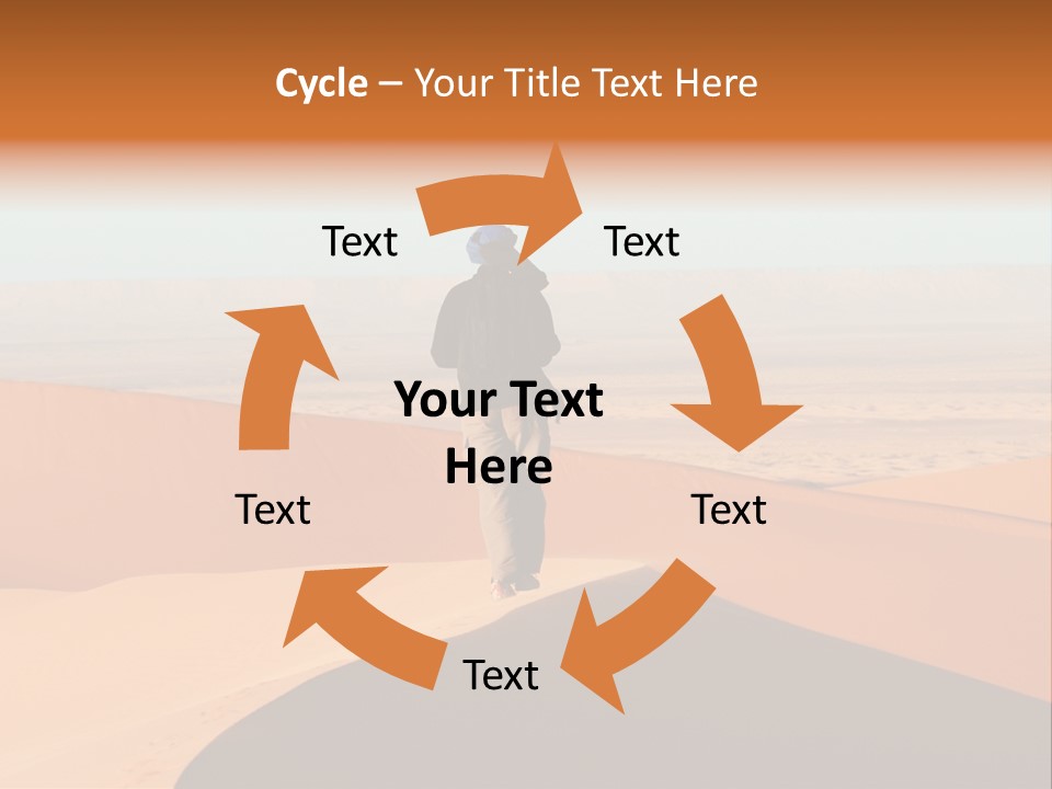 A Man Walking Across A Desert With A Sky Background PowerPoint Template