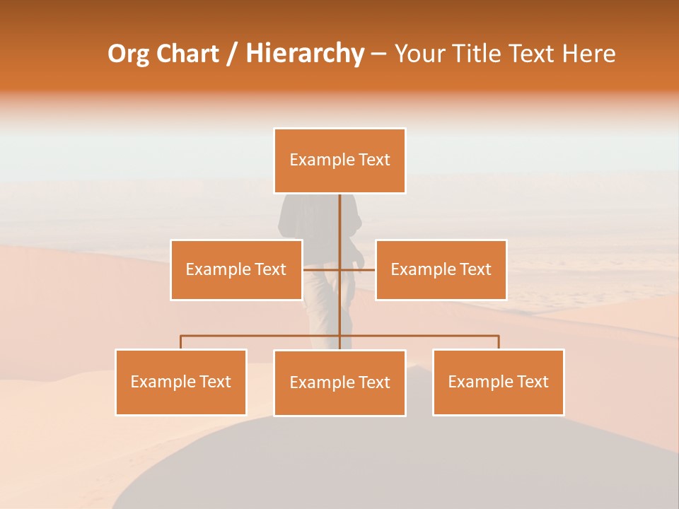 A Man Walking Across A Desert With A Sky Background PowerPoint Template
