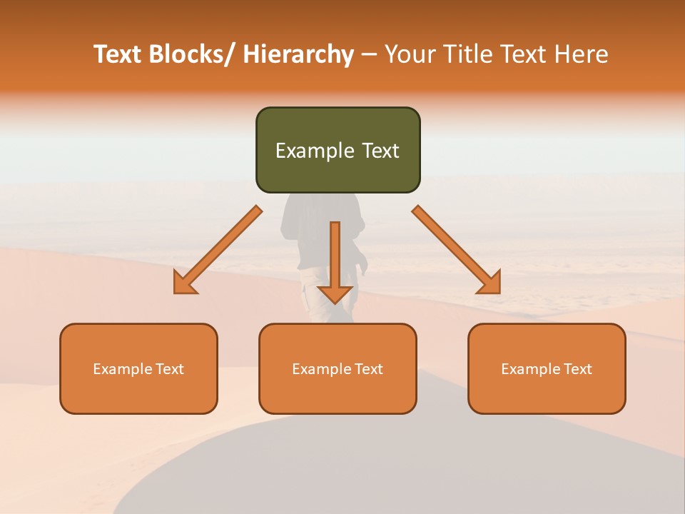 A Man Walking Across A Desert With A Sky Background PowerPoint Template