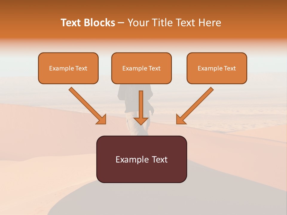 A Man Walking Across A Desert With A Sky Background PowerPoint Template