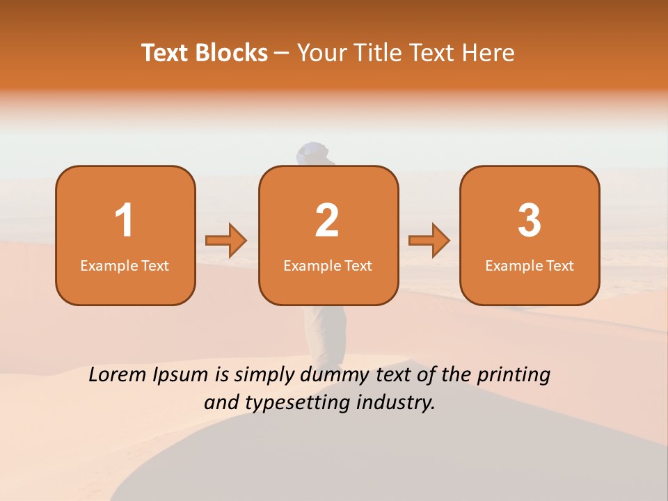 A Man Walking Across A Desert With A Sky Background PowerPoint Template