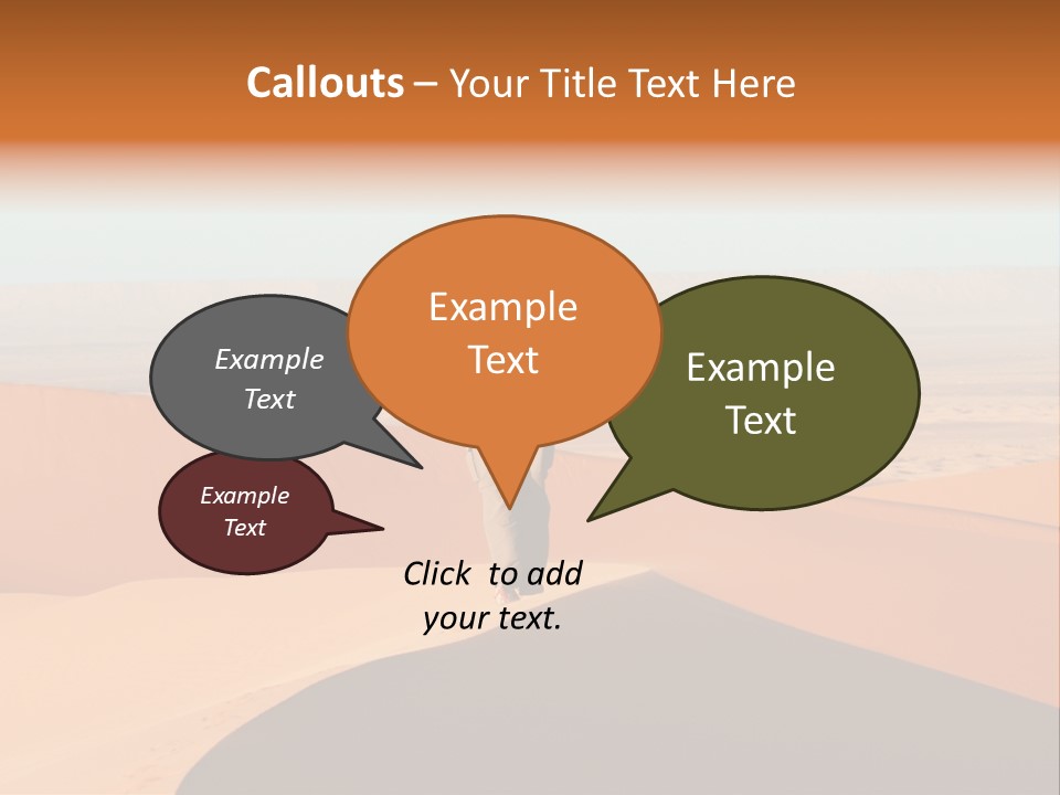 A Man Walking Across A Desert With A Sky Background PowerPoint Template