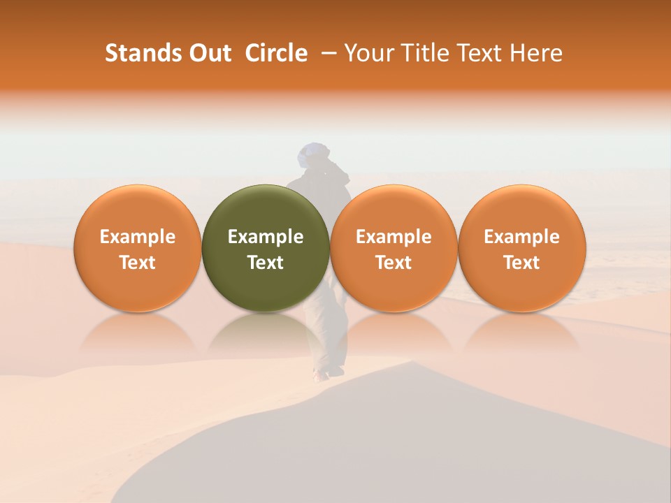 A Man Walking Across A Desert With A Sky Background PowerPoint Template