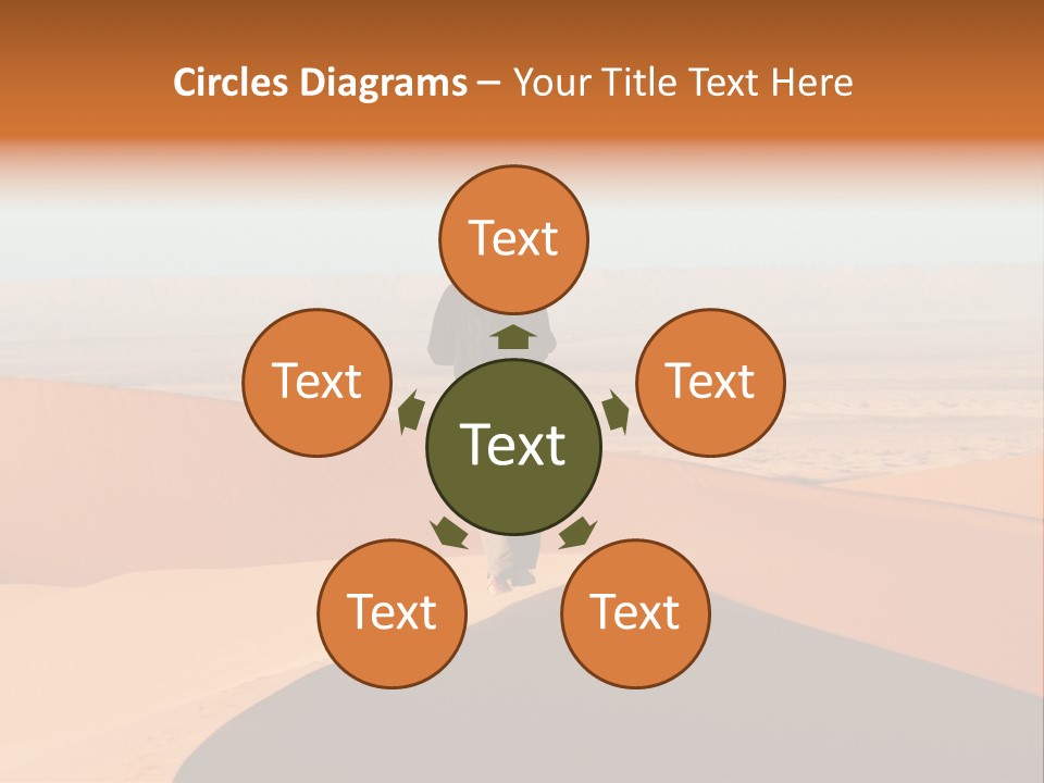 A Man Walking Across A Desert With A Sky Background PowerPoint Template