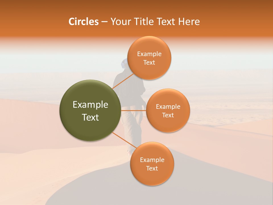 A Man Walking Across A Desert With A Sky Background PowerPoint Template