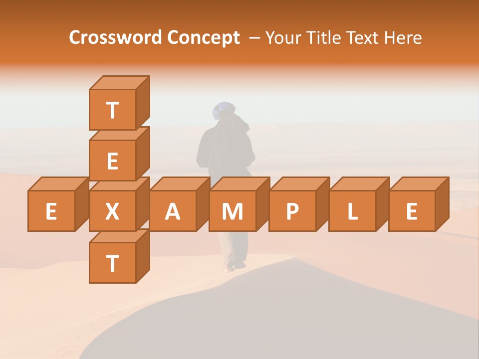 A Man Walking Across A Desert With A Sky Background PowerPoint Template
