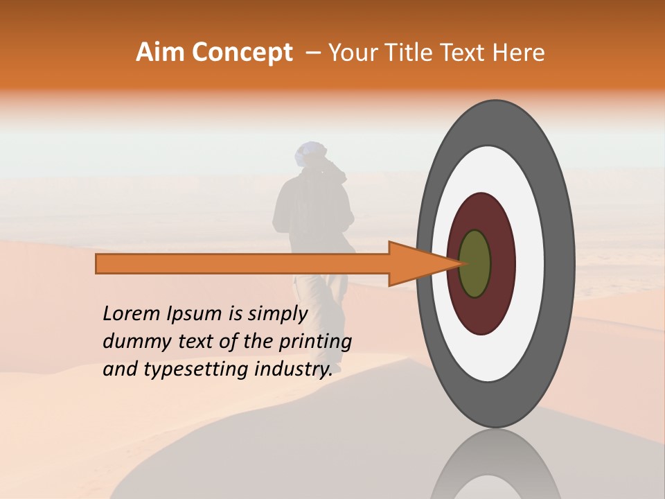 A Man Walking Across A Desert With A Sky Background PowerPoint Template