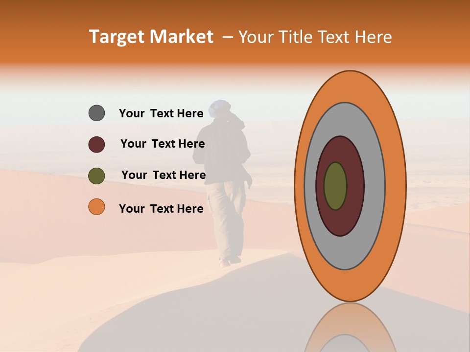 A Man Walking Across A Desert With A Sky Background PowerPoint Template