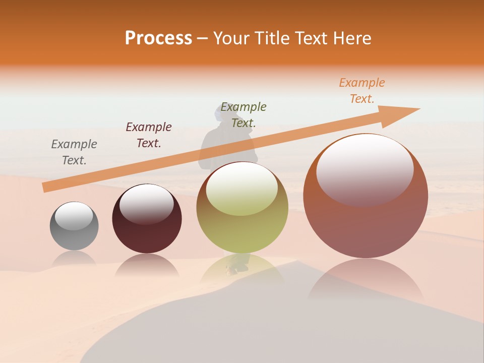 A Man Walking Across A Desert With A Sky Background PowerPoint Template