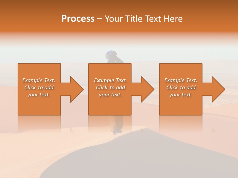 A Man Walking Across A Desert With A Sky Background PowerPoint Template