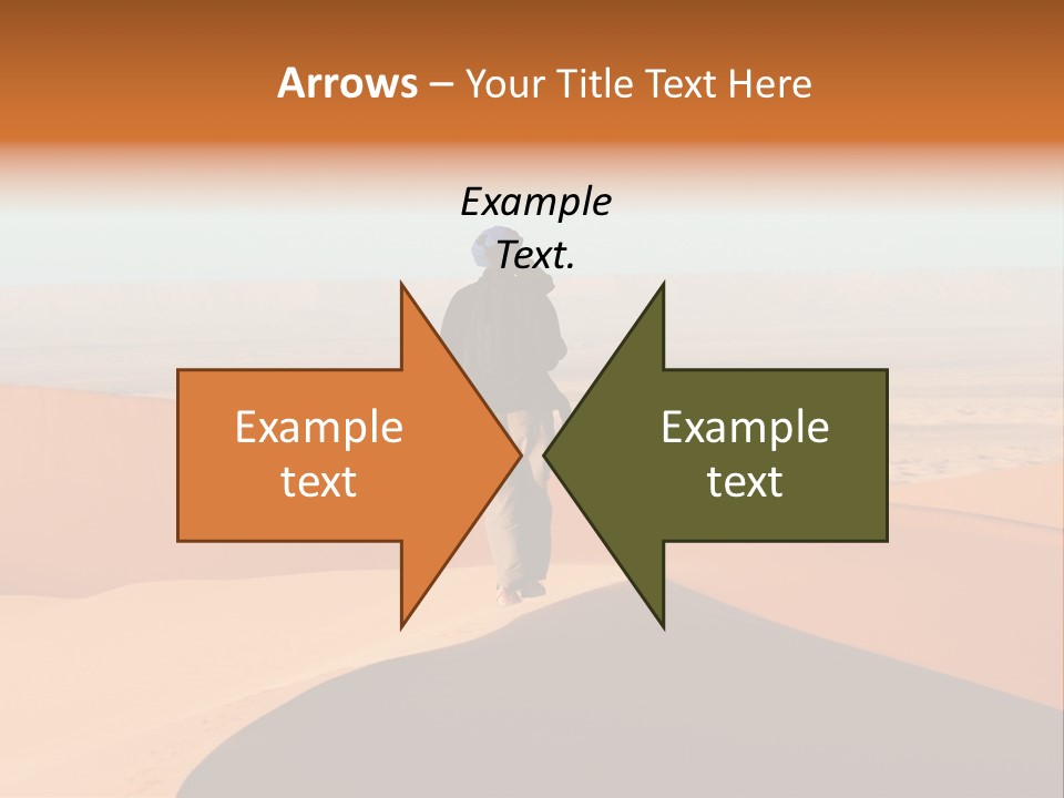 A Man Walking Across A Desert With A Sky Background PowerPoint Template