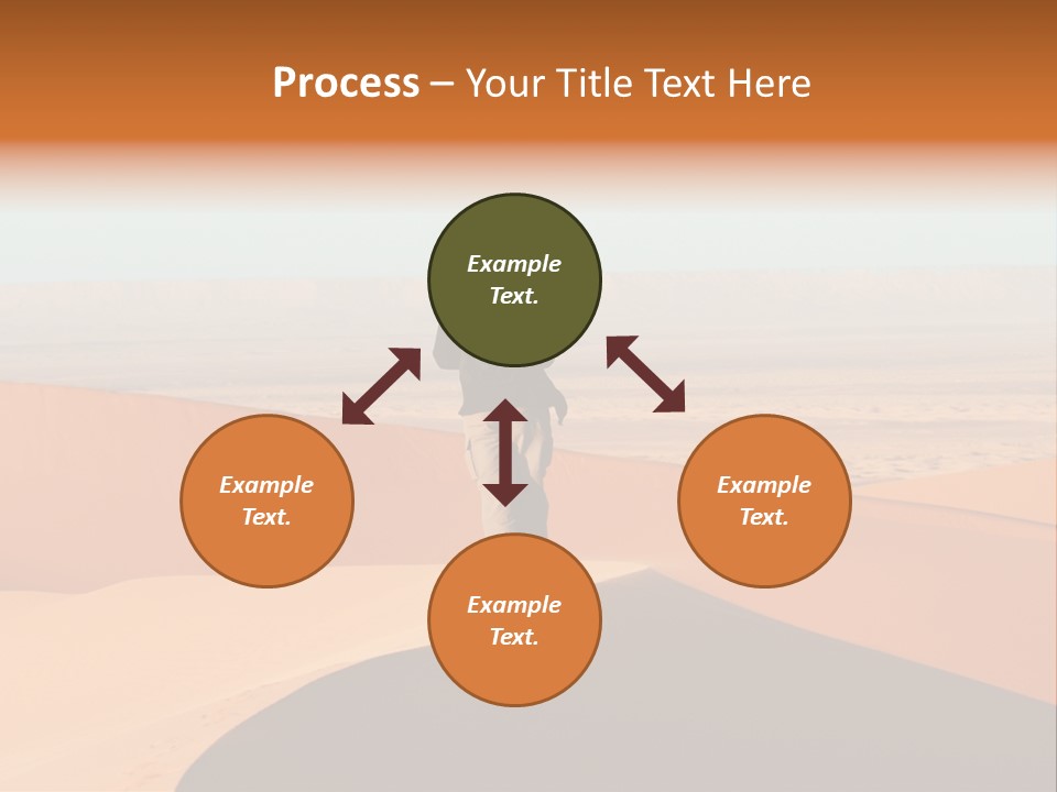 A Man Walking Across A Desert With A Sky Background PowerPoint Template
