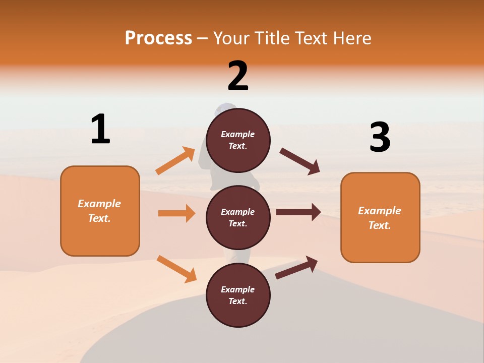 A Man Walking Across A Desert With A Sky Background PowerPoint Template