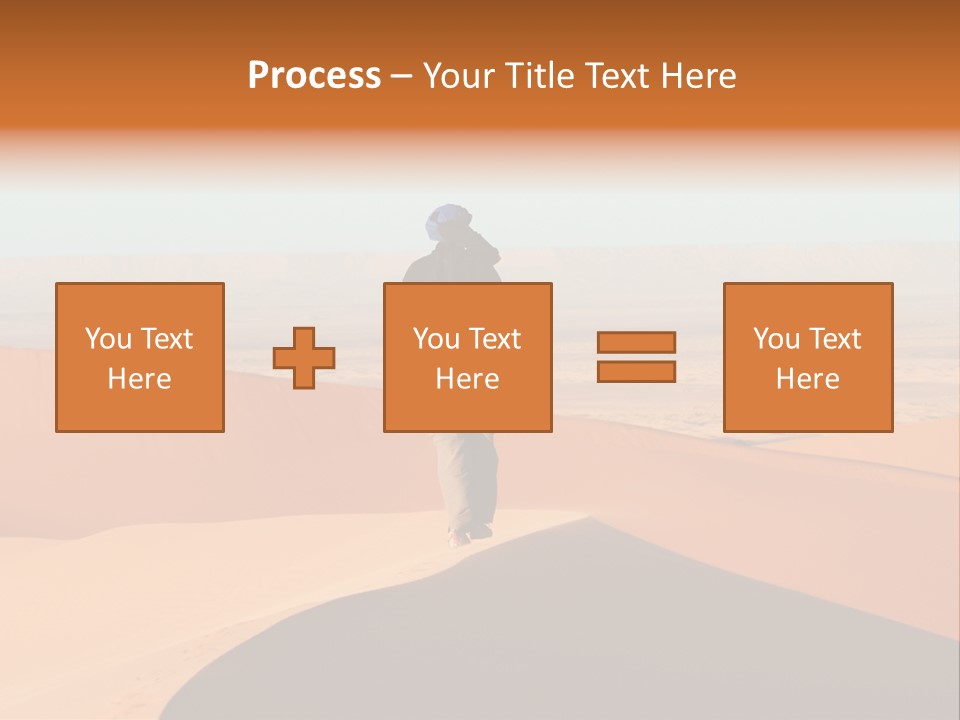 A Man Walking Across A Desert With A Sky Background PowerPoint Template