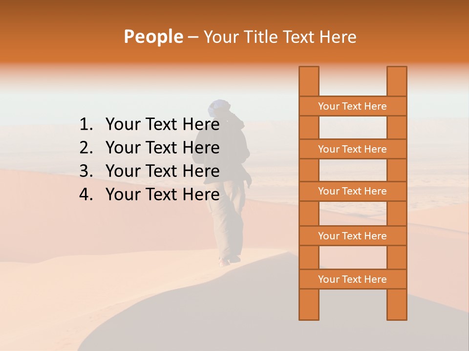 A Man Walking Across A Desert With A Sky Background PowerPoint Template