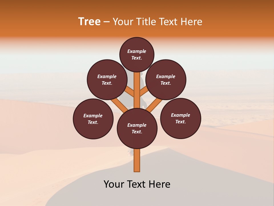 A Man Walking Across A Desert With A Sky Background PowerPoint Template