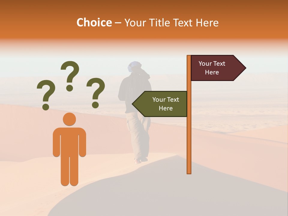 A Man Walking Across A Desert With A Sky Background PowerPoint Template