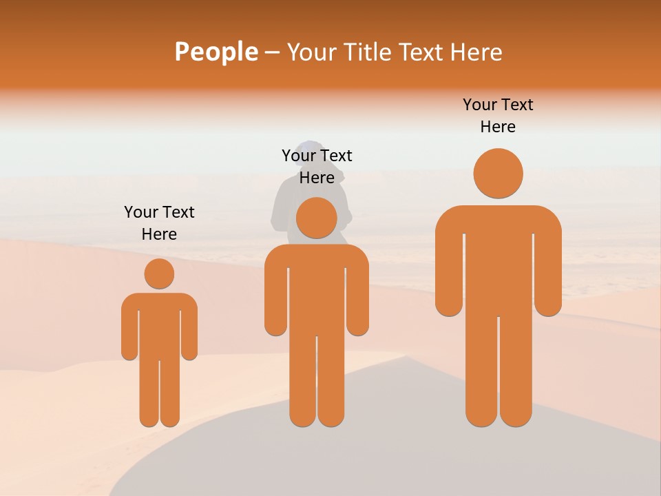 A Man Walking Across A Desert With A Sky Background PowerPoint Template