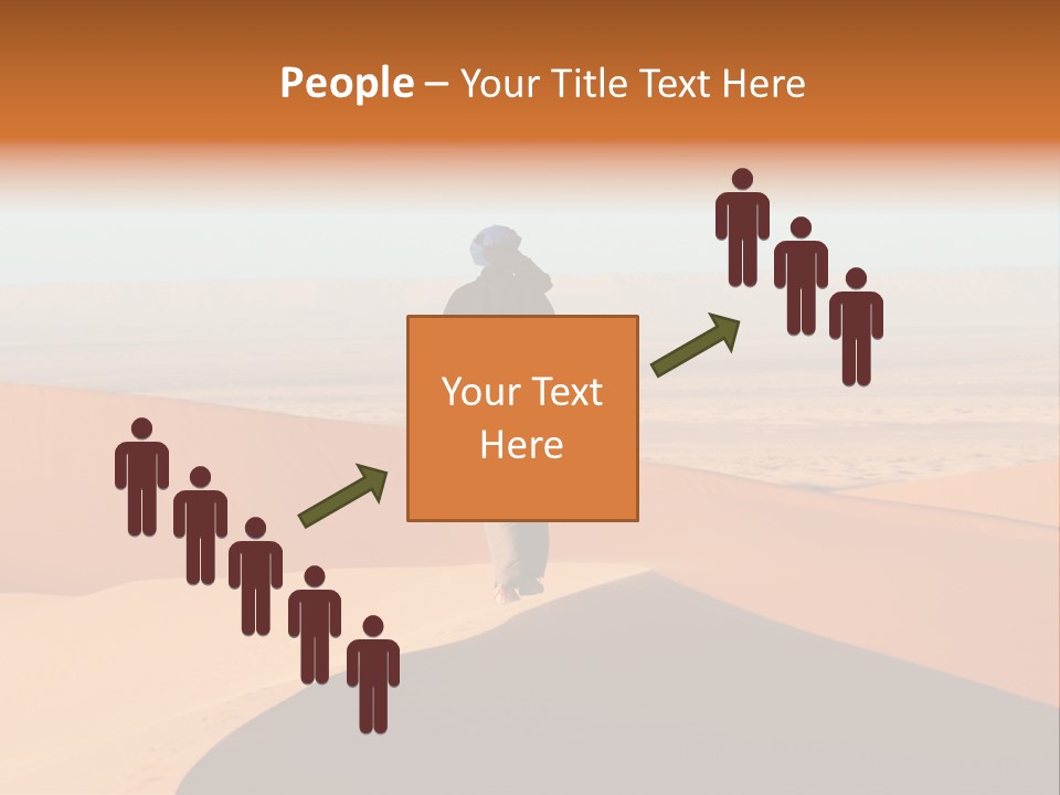 A Man Walking Across A Desert With A Sky Background PowerPoint Template