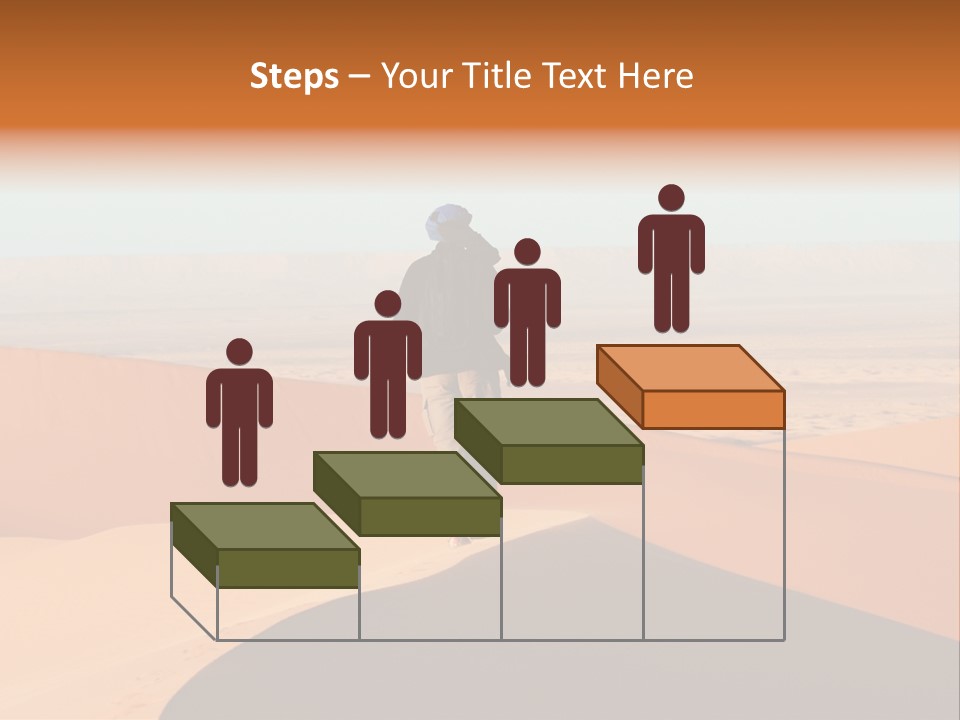 A Man Walking Across A Desert With A Sky Background PowerPoint Template