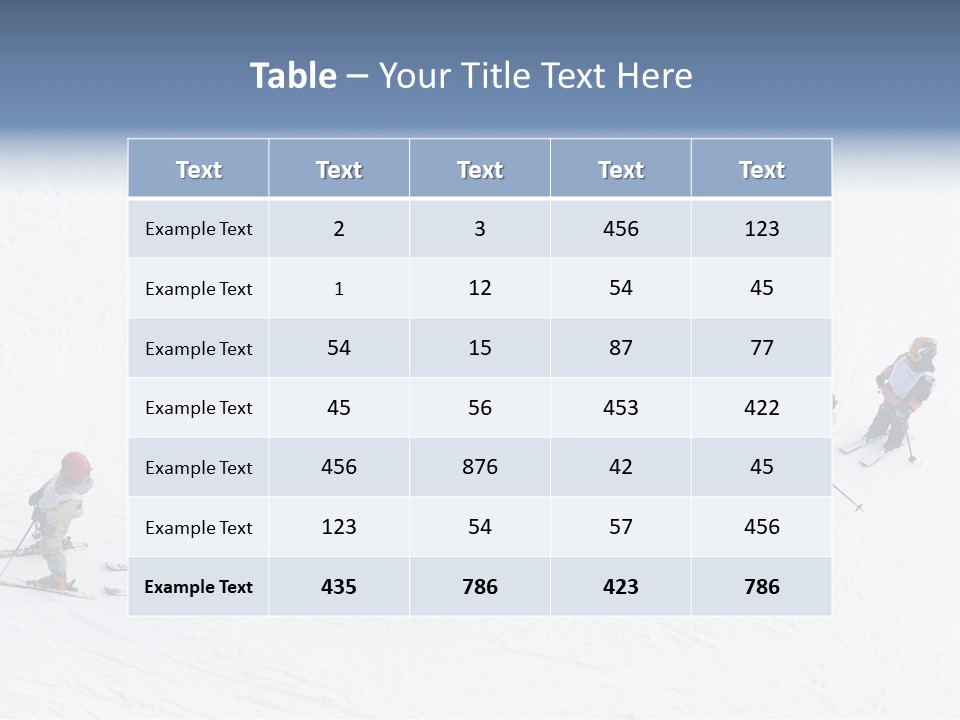 A Group Of People Riding Skis Down A Snow Covered Slope PowerPoint Template