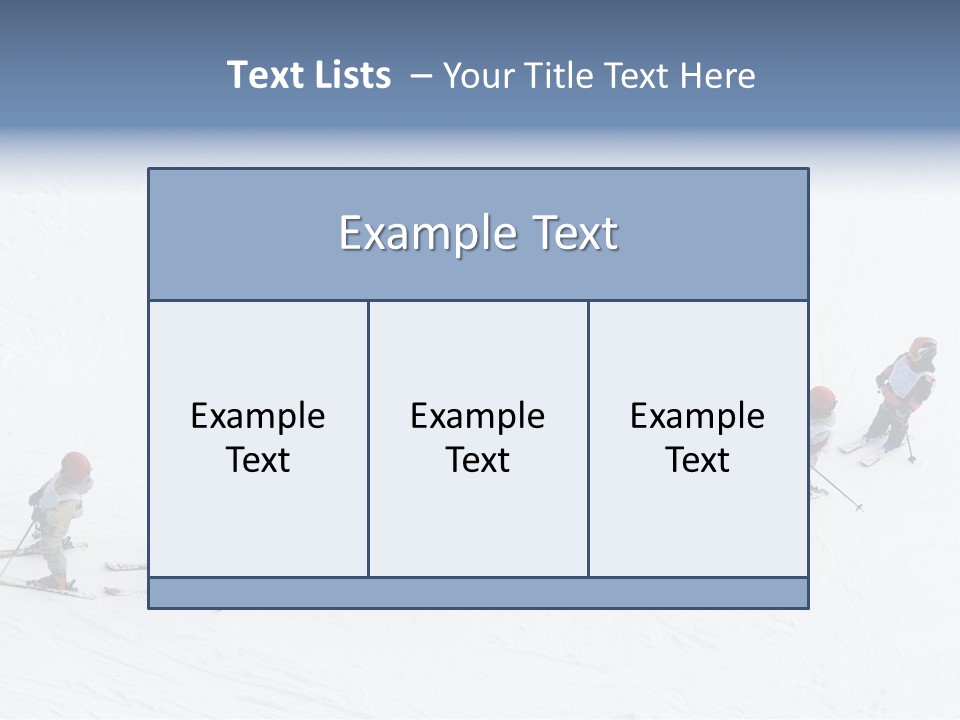 A Group Of People Riding Skis Down A Snow Covered Slope PowerPoint Template