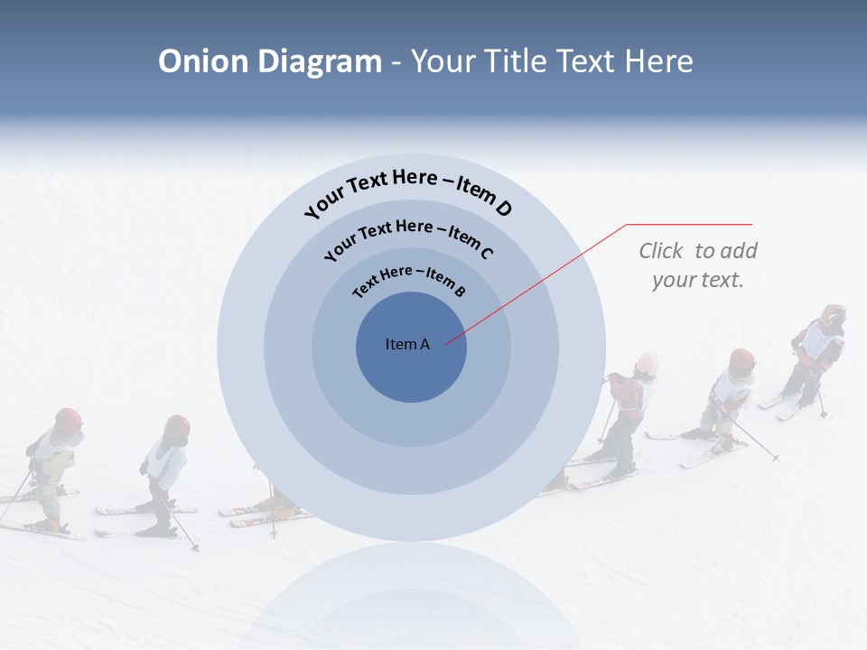 A Group Of People Riding Skis Down A Snow Covered Slope PowerPoint Template