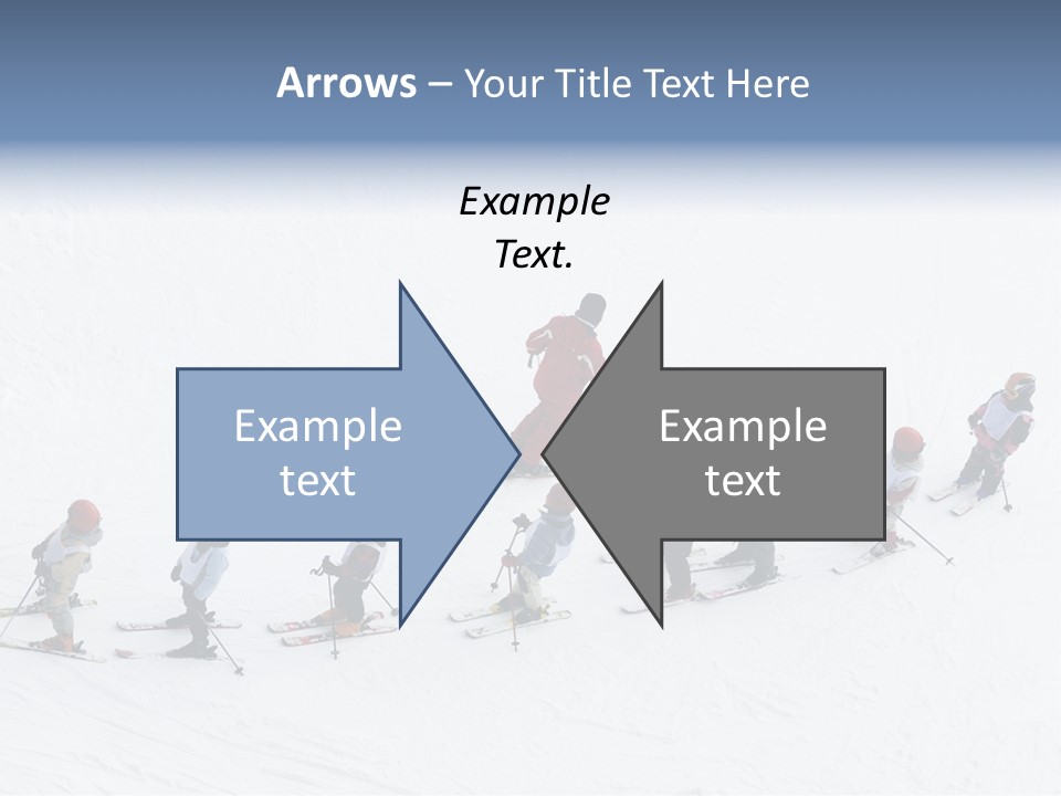A Group Of People Riding Skis Down A Snow Covered Slope PowerPoint Template