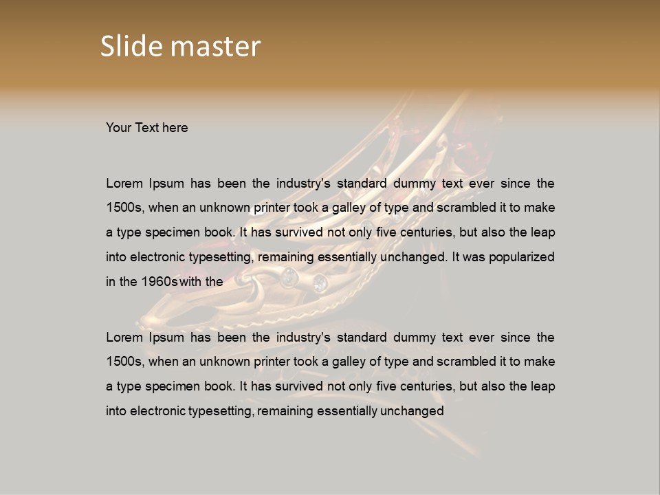 Photo Of Gold Shoe PowerPoint Template