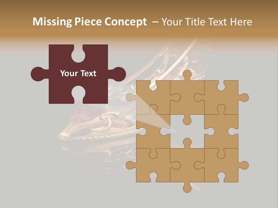 Photo Of Gold Shoe PowerPoint Template