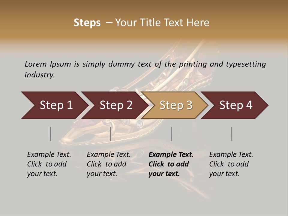 Photo Of Gold Shoe PowerPoint Template