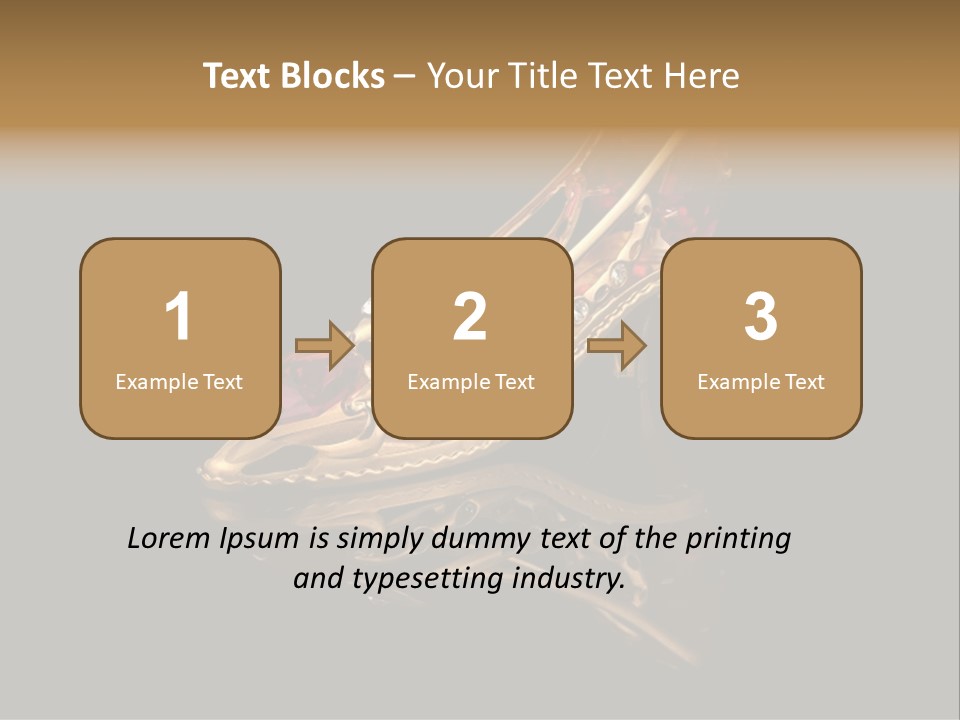 Photo Of Gold Shoe PowerPoint Template