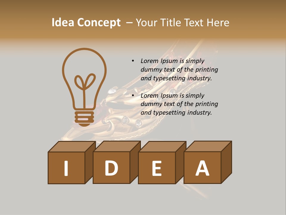 Photo Of Gold Shoe PowerPoint Template