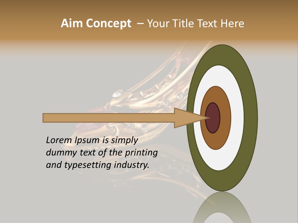 Photo Of Gold Shoe PowerPoint Template