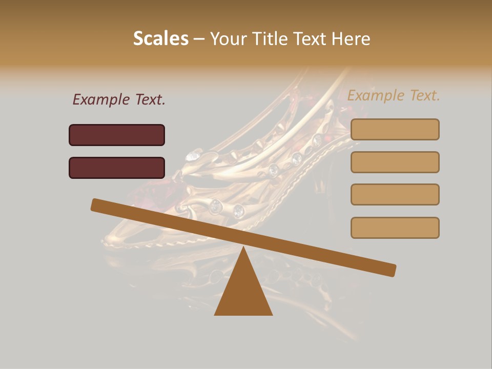 Photo Of Gold Shoe PowerPoint Template