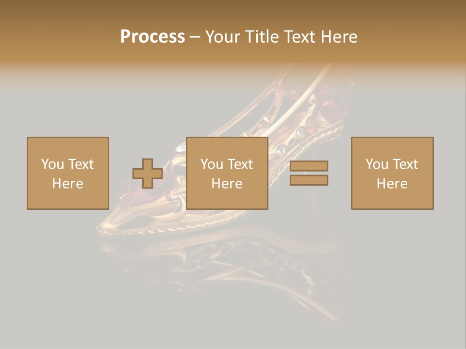 Photo Of Gold Shoe PowerPoint Template