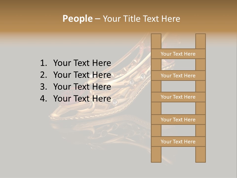 Photo Of Gold Shoe PowerPoint Template