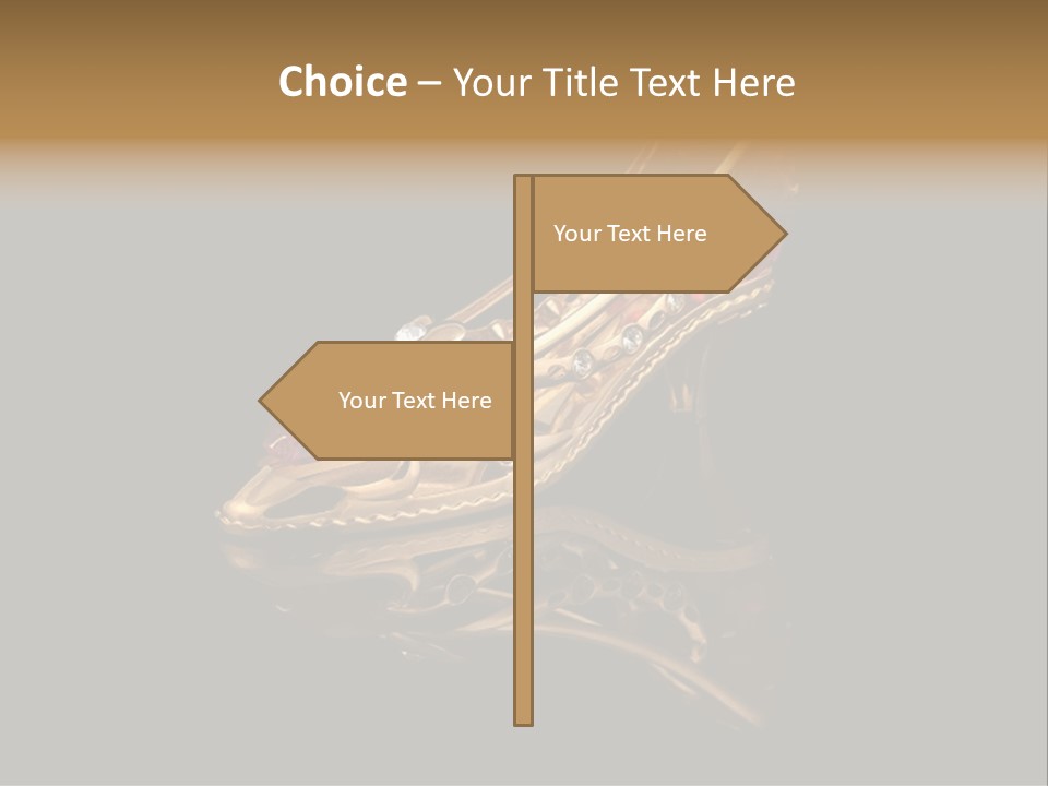 Photo Of Gold Shoe PowerPoint Template