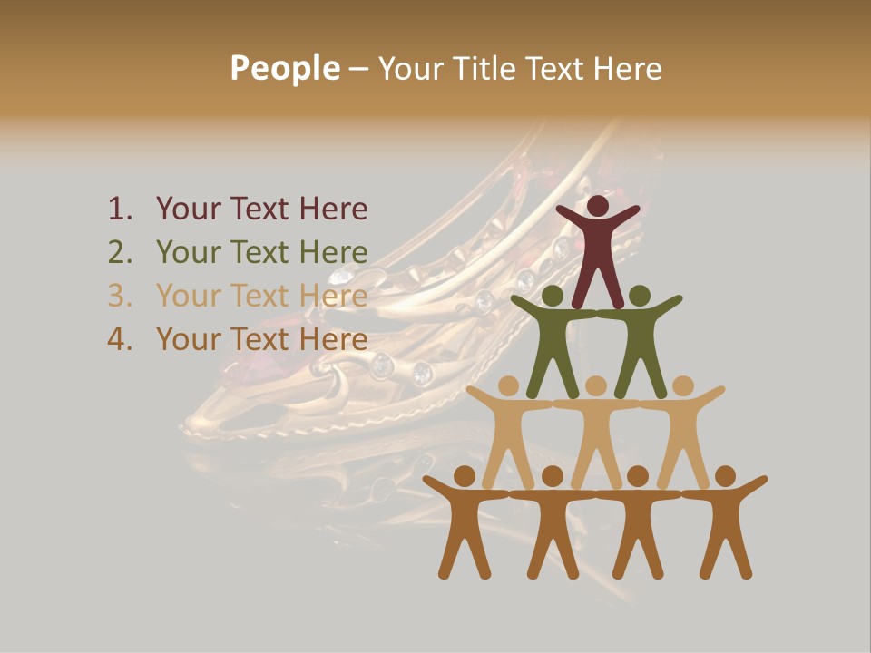 Photo Of Gold Shoe PowerPoint Template