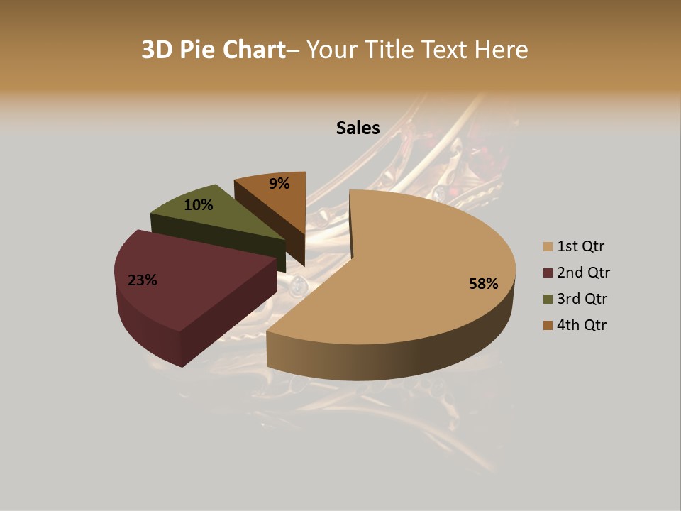 Photo Of Gold Shoe PowerPoint Template
