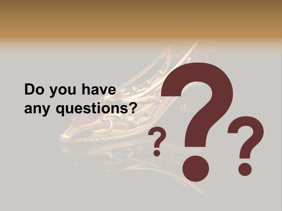 Photo Of Gold Shoe PowerPoint Template