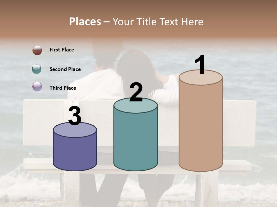 Couple On Bench PowerPoint Template