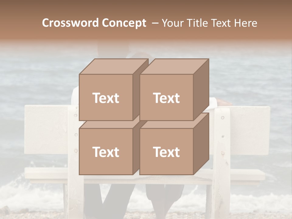 Couple On Bench PowerPoint Template