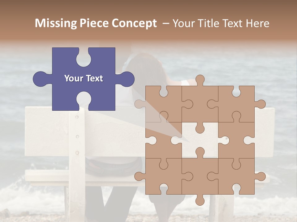 Couple On Bench PowerPoint Template