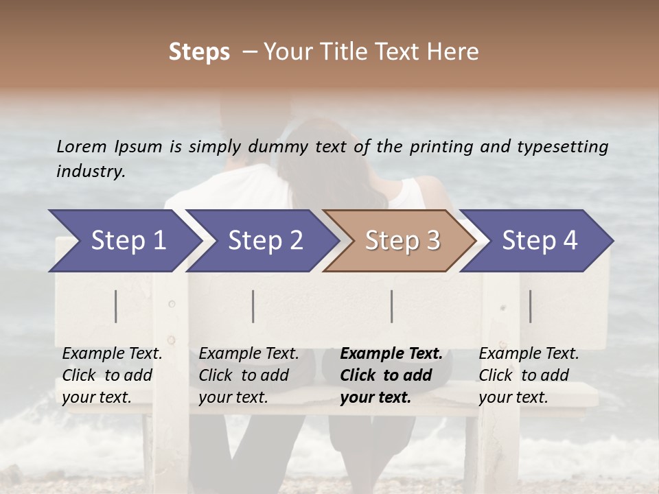 Couple On Bench PowerPoint Template