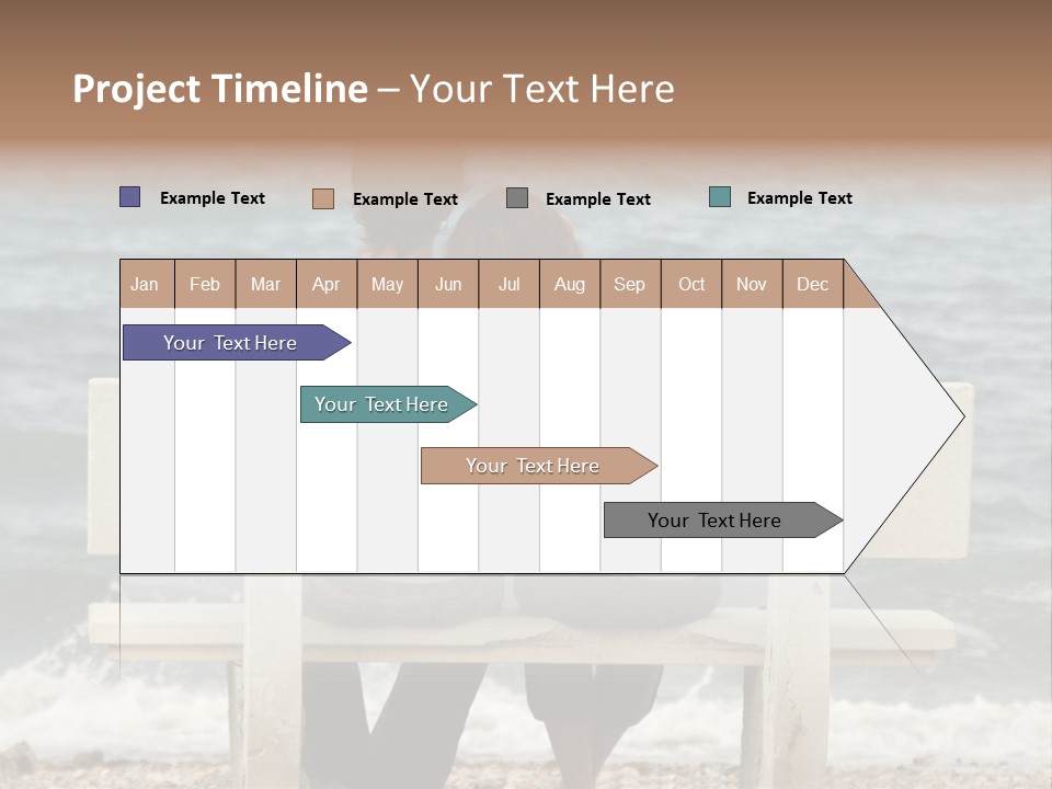 Couple On Bench PowerPoint Template