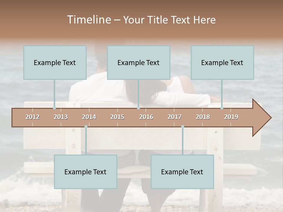 Couple On Bench PowerPoint Template