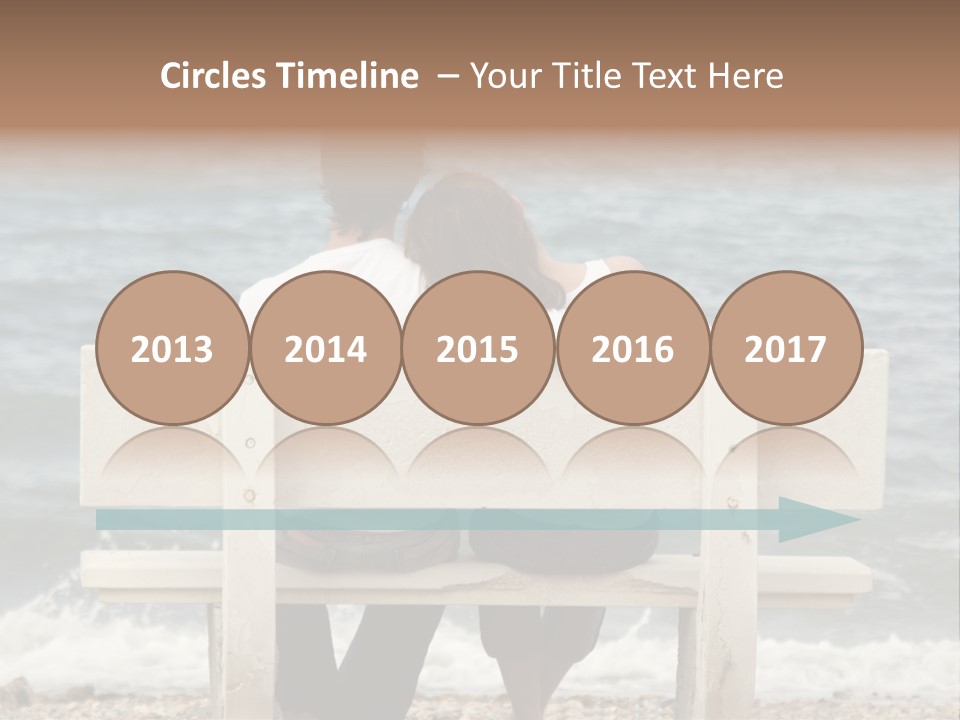 Couple On Bench PowerPoint Template