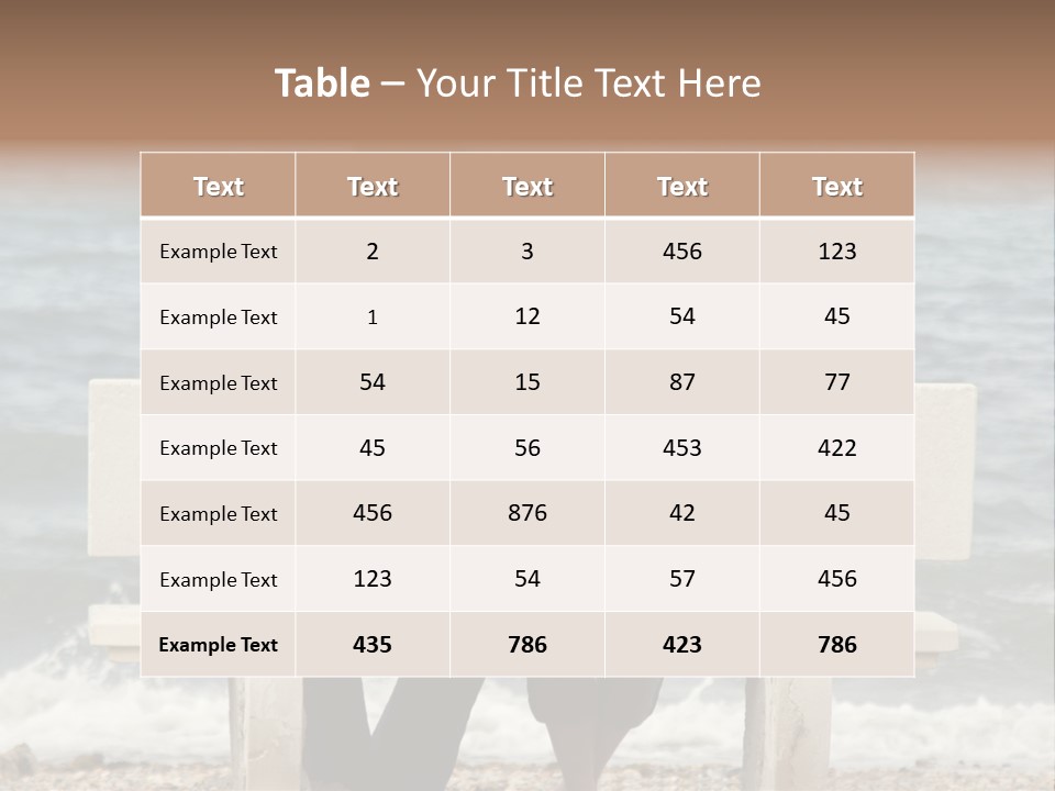 Couple On Bench PowerPoint Template